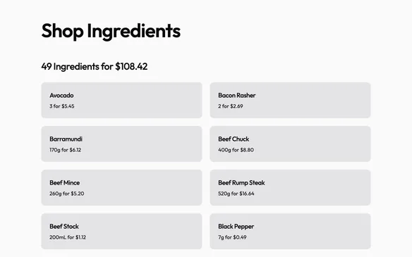 Screenshot of Lunchbox's Shop page